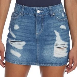 NWOT Hollister - Blue Distressed Denim Skirt